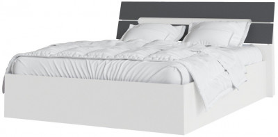 Кровать 160 Гавана с ортопед. основанием, Белый/Графит серый