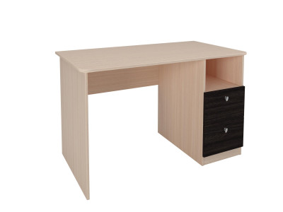 Стол письменный Дуб молочный/Венге