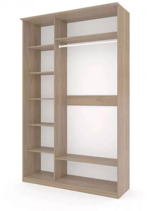 Шкаф купе Модерн 1490х600 2-х дверный 2-х секционный зеркало ясень