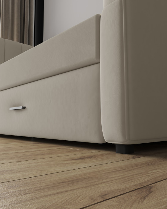 Подростковая кровать "Нега" с бортами (интерьерная), Бежевый