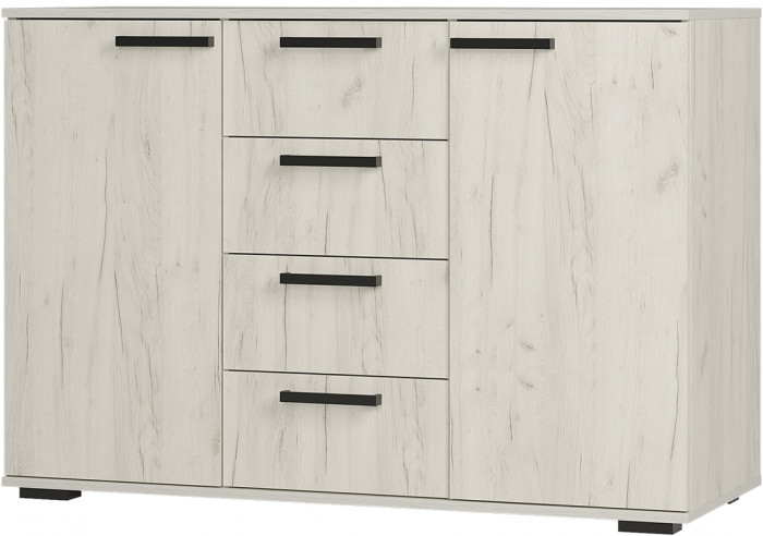 Комод "Стандарт №2" NEW (1200х828х460) дуб крафт белый