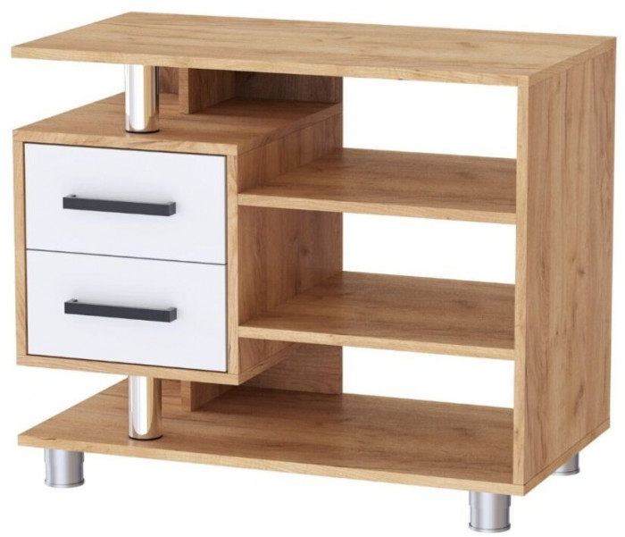 Тумба ТВ 011(2я) дуб крафт золотой/белый