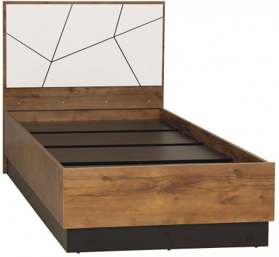 Кровать одинарная Гамма с настилом 54.17 Таксония/Белый