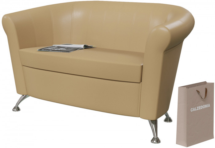 Банкетка 6-5156ксм Лагуна, искусственная кожа кофе с молоком (кофе с молоком NEXT), ШхГхВ 128х63х79 см. Лагуна БОЛЬШАЯ !!!