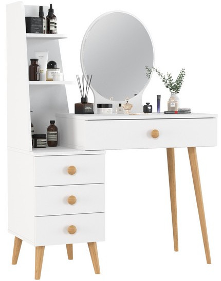 Трюмо 4-25917бел, цвет белый, ШхГхВ 95х43,9х129,2 см., НЕ универсальная сборка