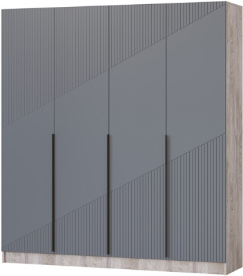 Шкаф Авис 2,0, Дуб эндгрейн/Графит