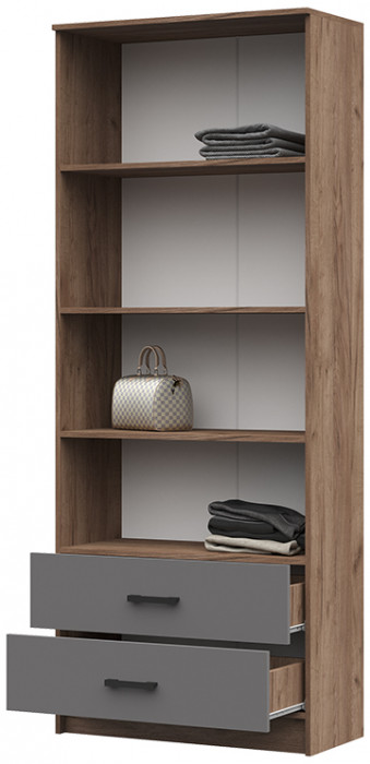 ШК-202 Машенька ЛДСП шкаф (800*2020*380) дуб крафт табачный/серый графит