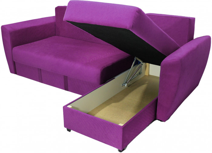 Диван УГЛОВОЙ Амстердам велюр фиолетовый 160 НПБ