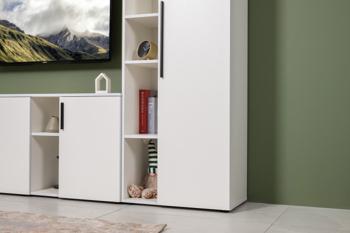 Эйр Гостиная 16.324.02 Шкаф, белый шагрень