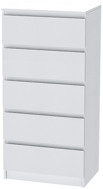 Кэт-1 Комод 5-Ящиков, Белый/Белый