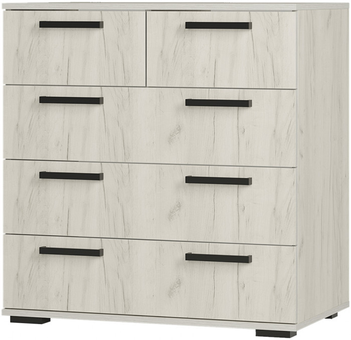 Комод "Стандарт №5" NEW (800х828х460) дуб крафт белый