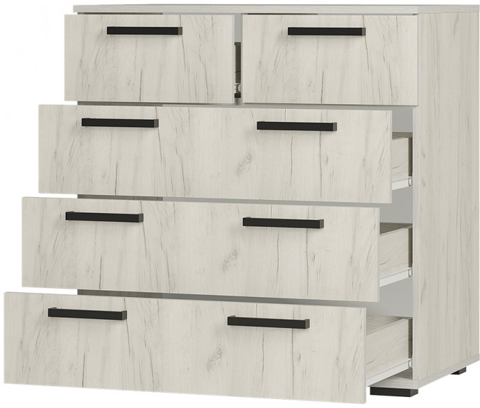 Комод "Стандарт №5" NEW (800х828х460) дуб крафт белый