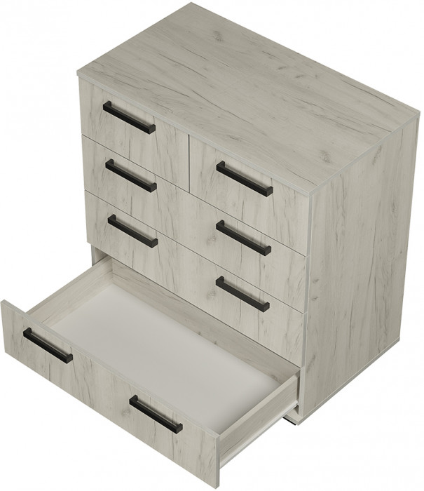 Комод "Стандарт №5" NEW (800х828х460) дуб крафт белый