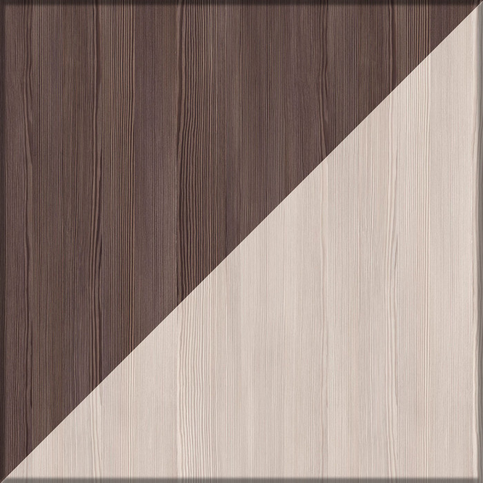 Два шкафа с вешалкой Домино 2-3431бод.тем/св, цвет бодега тёмный/бодега светлый, ШхГхВ 200х36х202 см., универсальная сборка