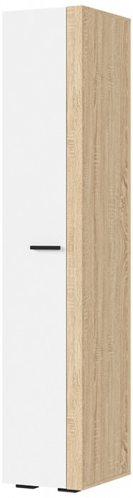 САНСА ШК-01 Шкаф 400 Фасад БЕЛЫЙ/Корпус ДУБ СОНОМА