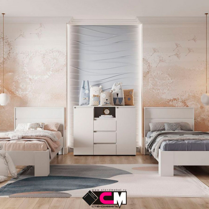 Хелен КМ 01 Комод 1202 (1.202х0.958х0.460) серый графит/дуб крафт золото