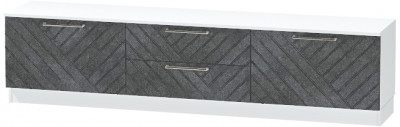 Тумба-4 под ТВ напольная "Иннэс-7", Белый/Бетон графит