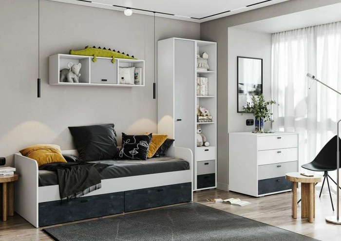 мс для детской Накки П-400 белый/серый