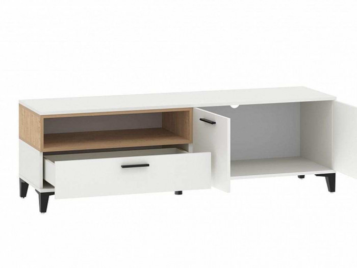 НМ 013.44 тумба ТВА Bergen белый/Дуб Бунратти