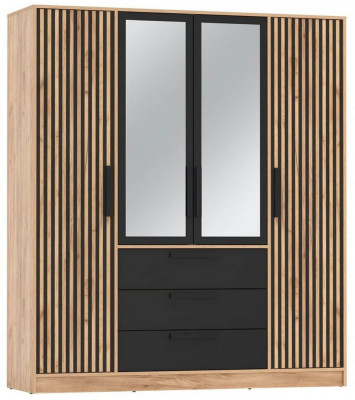 83.07 шкаф для одежды Вегас Дуб золотой / Черный