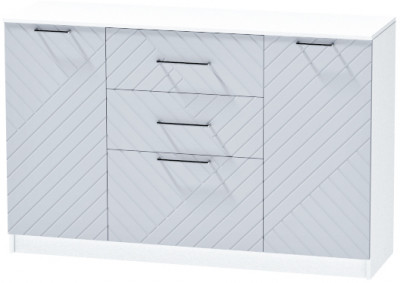 Комод №3 "Иннэс-7", Белый/Монблан Р-826