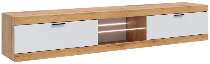 Прага Модульная Гостиная, вариант №3, вотан/Белый глянец