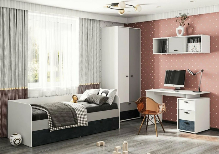 мс для детской Накки ПЛ-1200 белый/серый