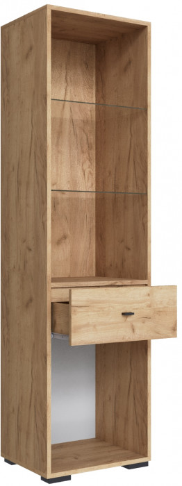 Модульная гостиная Дублин, набор №1, Дуб крафт золотой/Графит серый