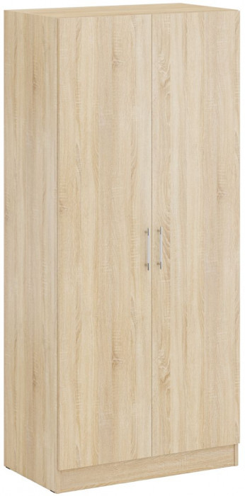 Кровать 1400 + Шкаф 2-х створчатый Стандарт, цвет дуб сонома, ШхГхВ 143,5х203,5х70 + 90х52х200 см., сп.м. 1400х2000 мм., без матраса, основание есть