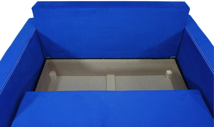 Диван аккордеон Марс велюр синий 140