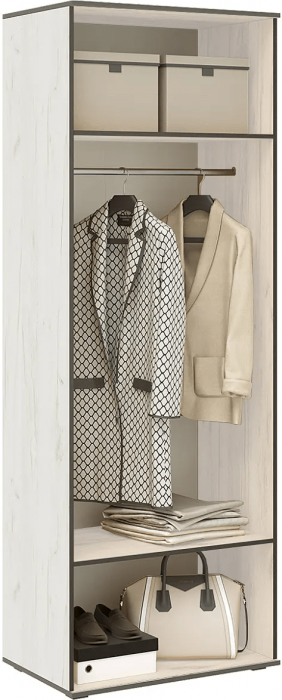 Норд Шкаф двухстворчатый 800 + Антресоль 800 Дуб Крафт