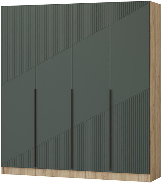 Шкаф Авис 2,0, Крафт золотой/Грин