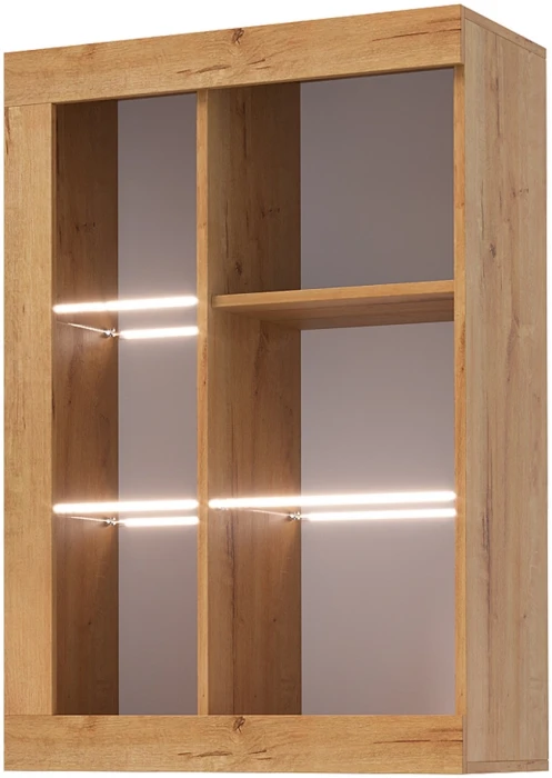 Прага Модульная Гостиная, вариант №3, вотан/Черный глянец