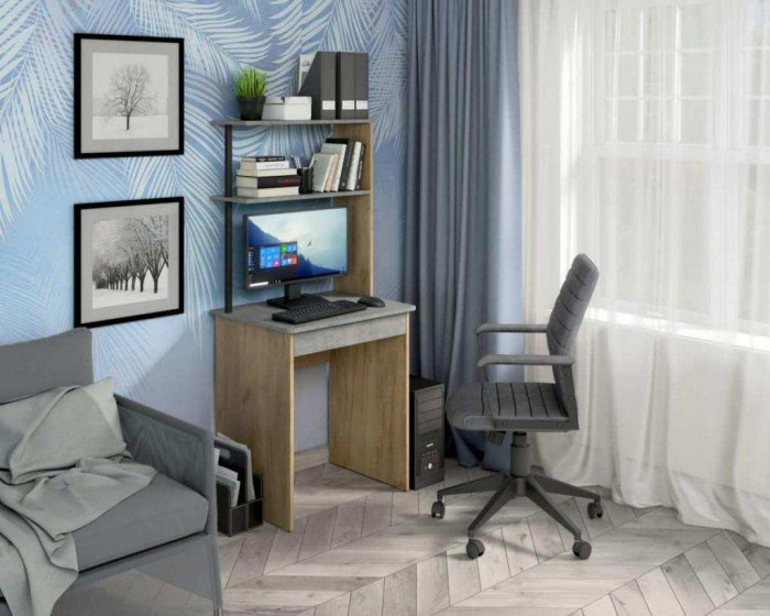 Стол компьютерный СК-4 дуб крафт/ателье