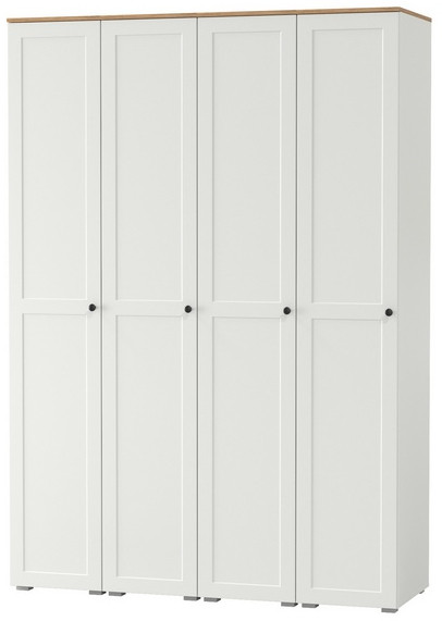 Остин 13.225 Шкаф-пенал 4 шт., цвет белый шагрень/дуб крафт золотой, ШхГхВ 160х54,3х229,6 см., универсальная сборка