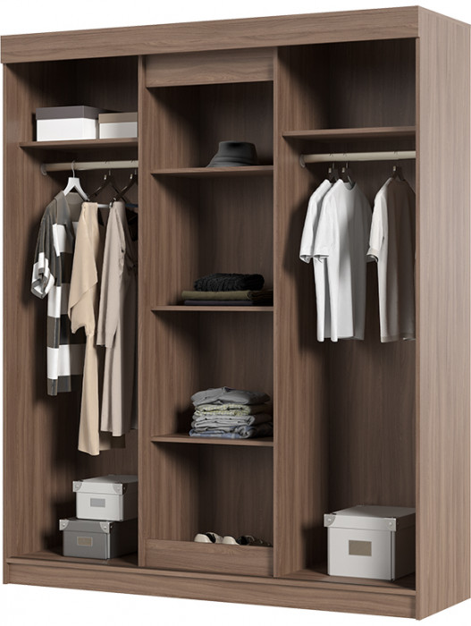 Андрей-Е (ФЕЯ) шкаф-купе (1600*2100*520 мм) ясень шимо темный/ясень шимо светлый