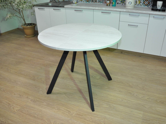 Обеденная группа Нарди / Стул Х 4 шт. / Бетон белый/черный / бид  27