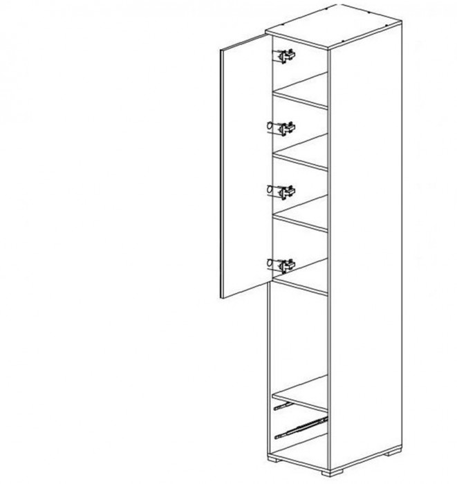 Бруно Пенал Дуб Вотан / Серый графит