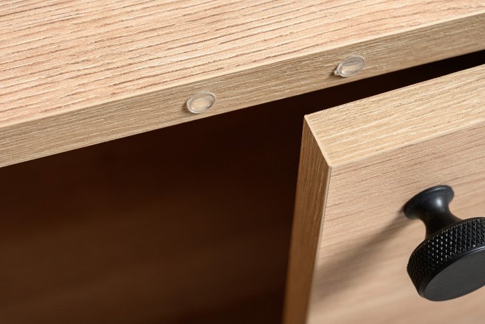 Брюс Стол 12.157 + Комод 16.233 + Стол 12.157, цвет чёрный/Battle rock Santiago/столешница МДФ ель карпатская, 373,4х62,6(38,3)х75(85,6) см., ун. сб.