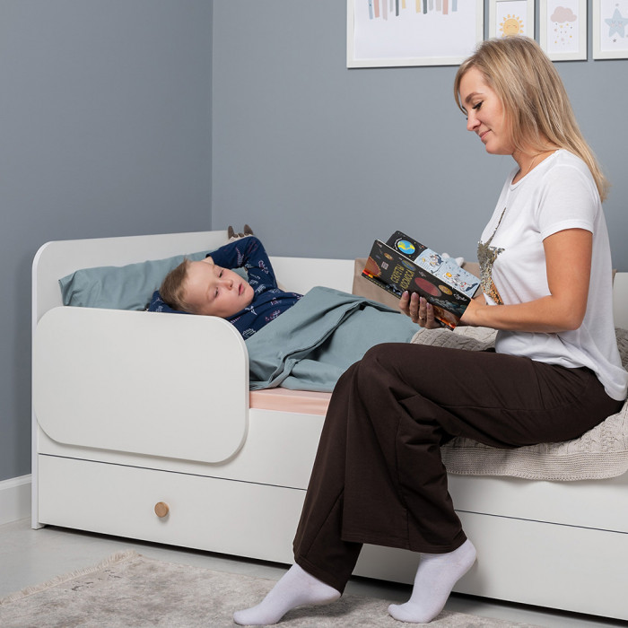 Джастин 17.51 Бортик универсальный, цвет белый шагрень, ШхГхВ 64х1,6х33 см.