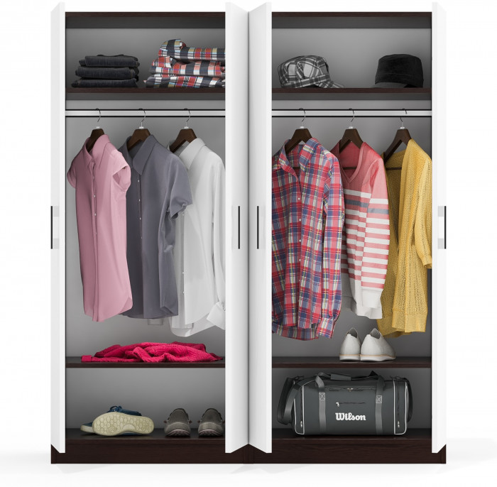 Два Шкафа С-МД-СК9Ш к компьютерному столу С-МД-СК9, цвет венге/белый шагрень, ШхГхВ 140х45х160 см.