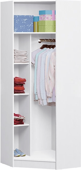 Вега NEW Girl Шкаф угловой (Белый / Белый глянец)