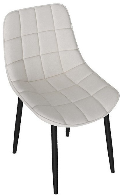 BOSTON Стул (Черный муар/Велюр V004 светло-серый)