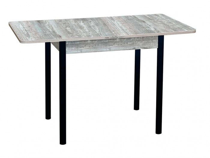 Эко 80х60 стол обеденный раскладной / бетон темный/черный