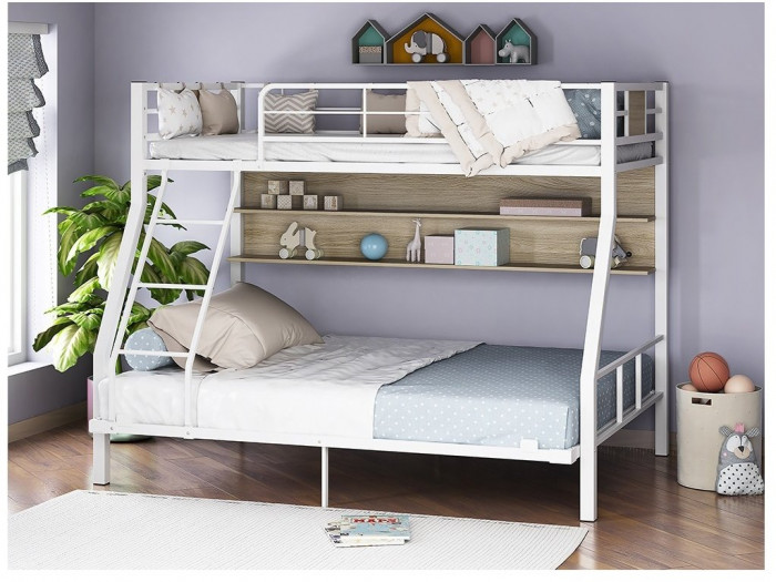 Двухъярусная кровать Гранада-1П 140 (Серый)