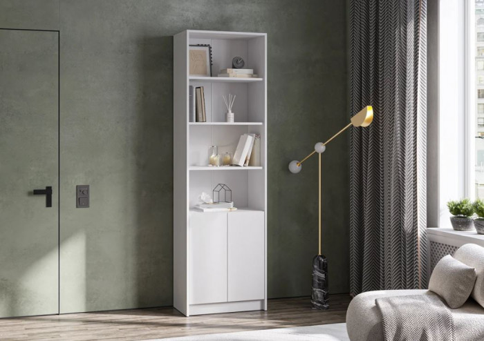 мс Айден СТЛ06-600.1 600х2000х350 белый ЛДСП/белый ЛДСП