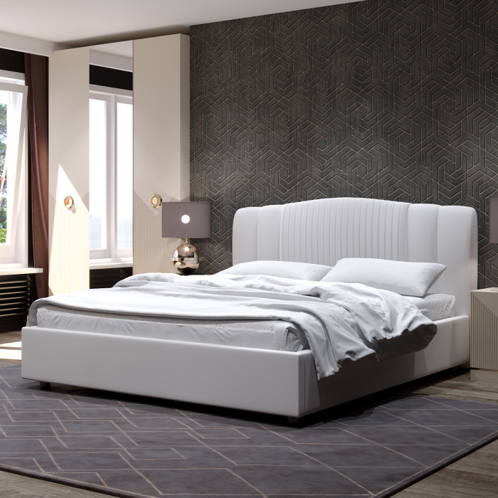 Кровать-12М с подъёмным основанием 1600 белая