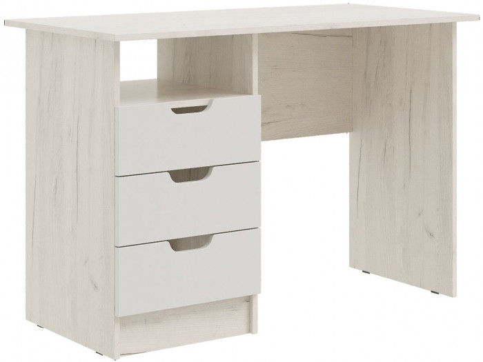 Юниор-4 Стол с ящиками (Шарли пинк, Крафт белый)