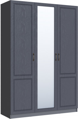 Шкаф 3-х створчатый Апполия, Графит серый/Лунный кратер