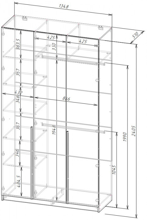 Модульная спальня Селена, композиция 1